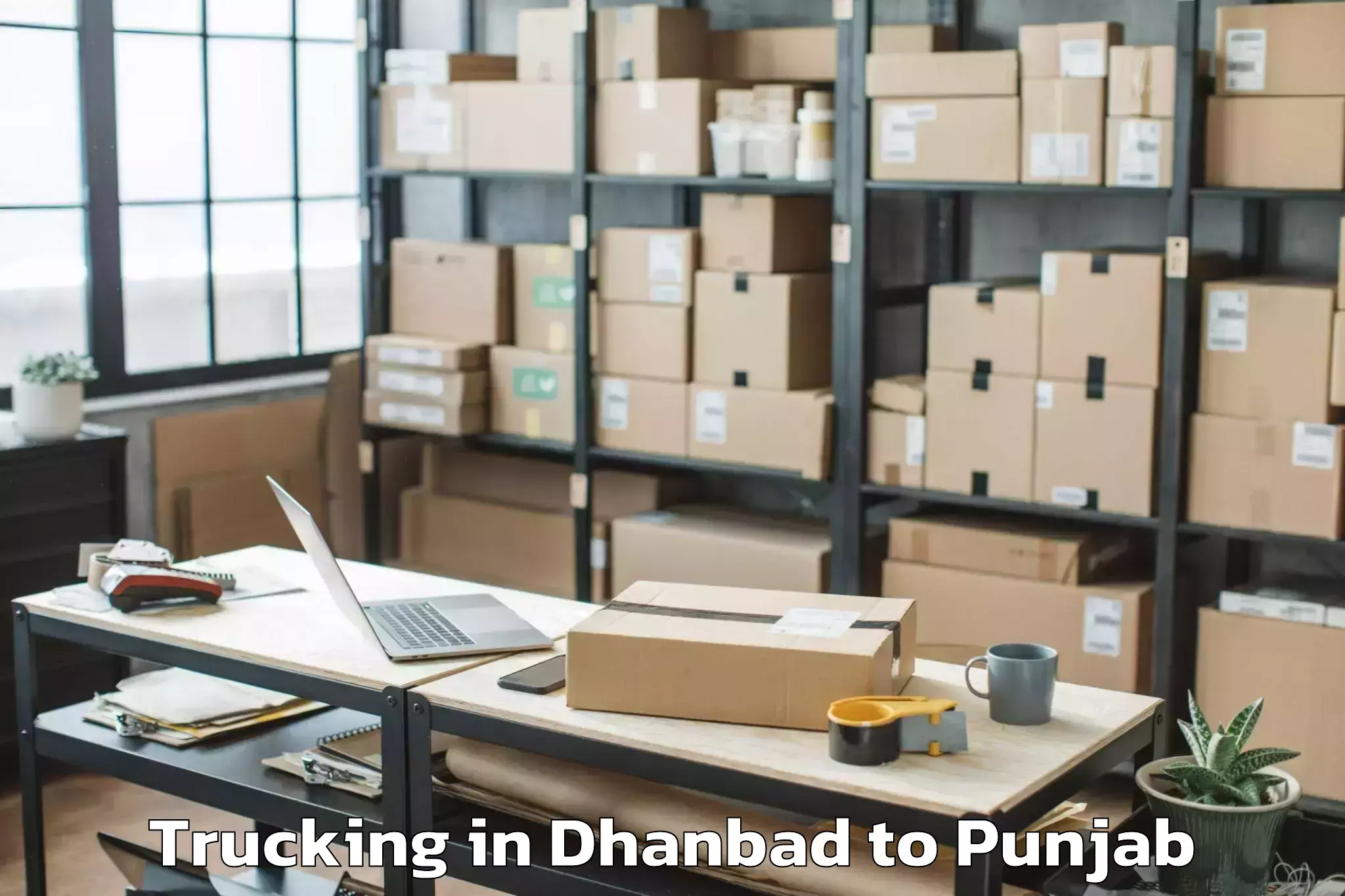 Dhanbad to Mukerian Trucking Booking